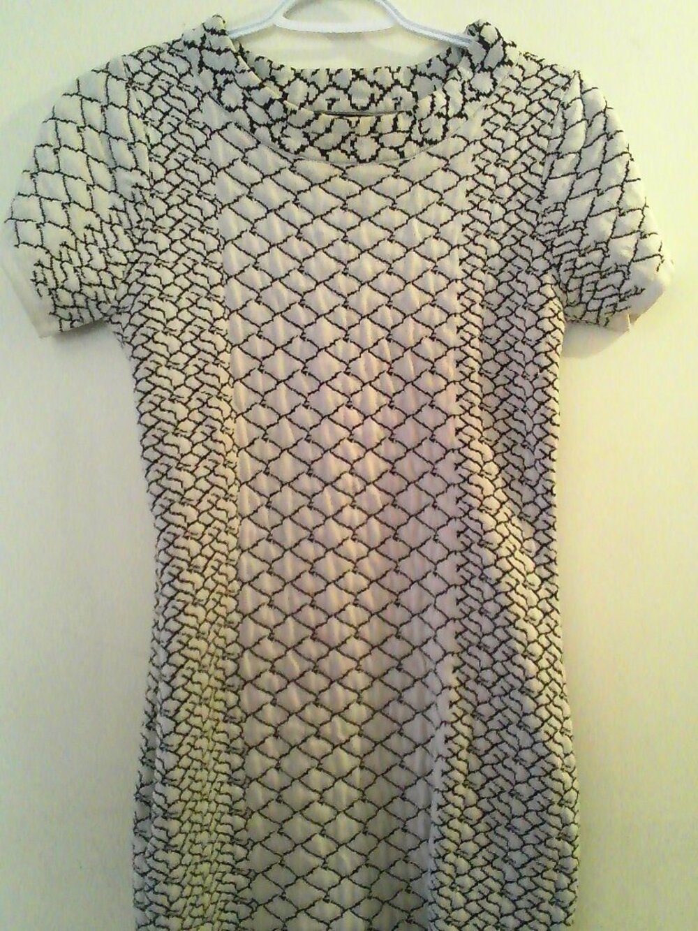 Love & Liberty White & Black Dress Geometry Pattern Size XL